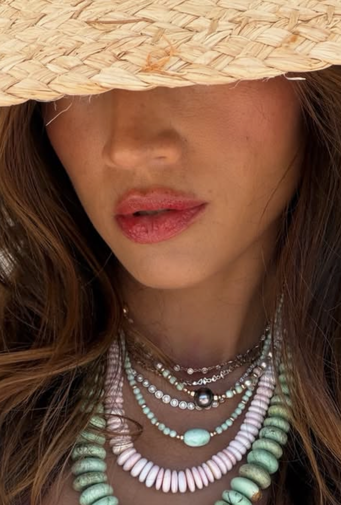 8MM PINK SHELL NECKLACE
