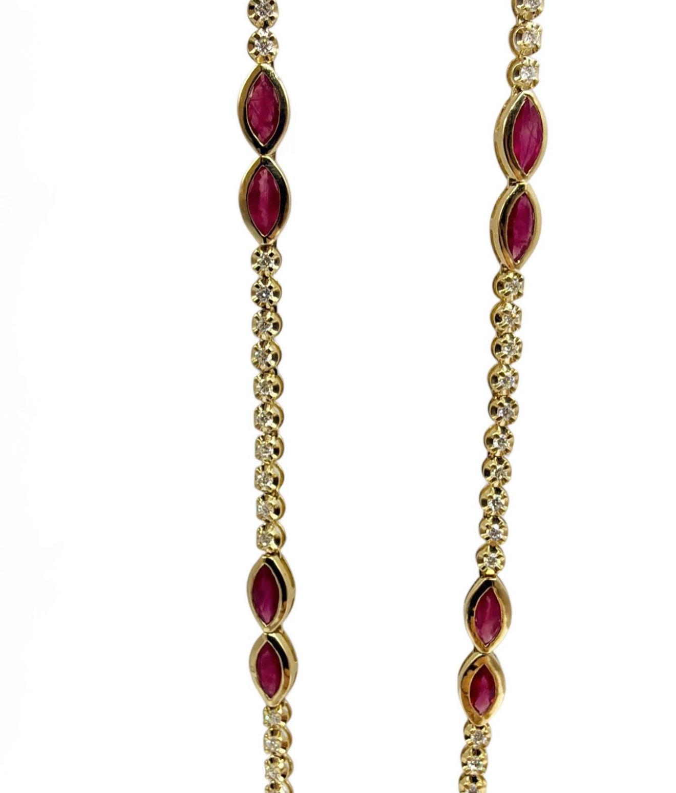 DIAMOND AND RUBY TENNIS NECKLACE