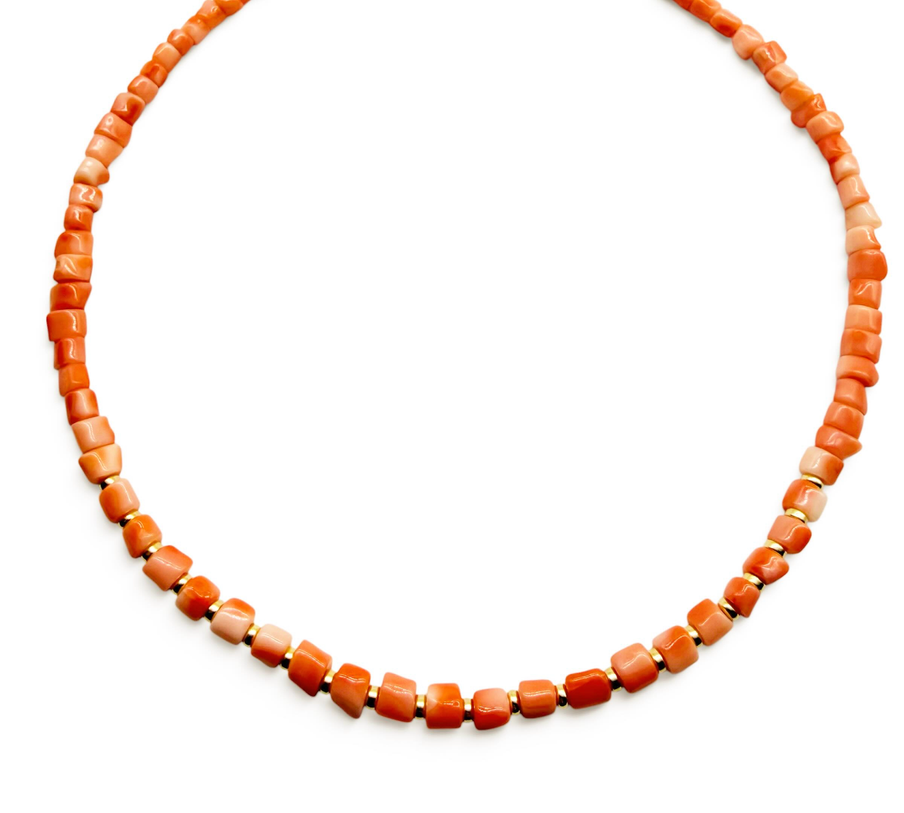 PINK ANGEL CORAL BEADED NECKLACES