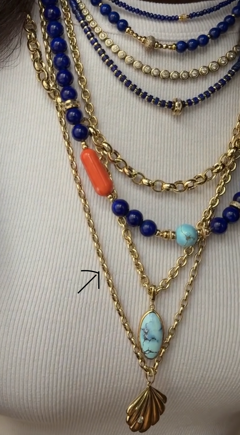 14K GOLD ELONGATED ROLO CHAIN
