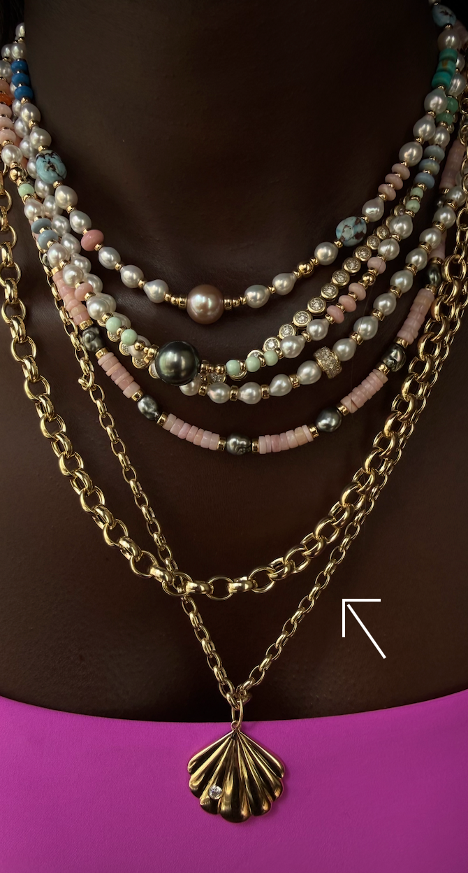 14K GOLD ELONGATED ROLO CHAIN