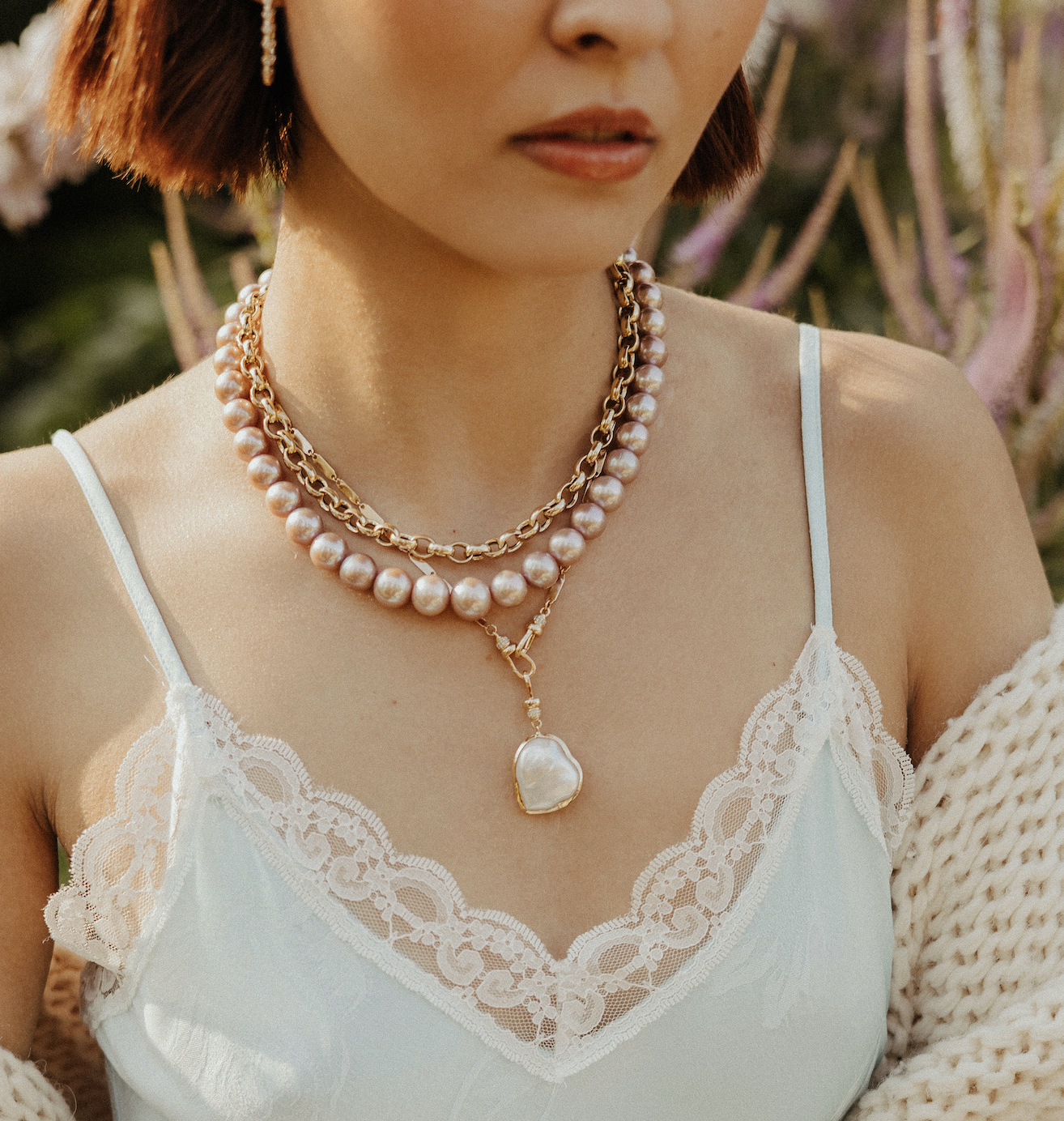 PINK PEARL NECKLACE