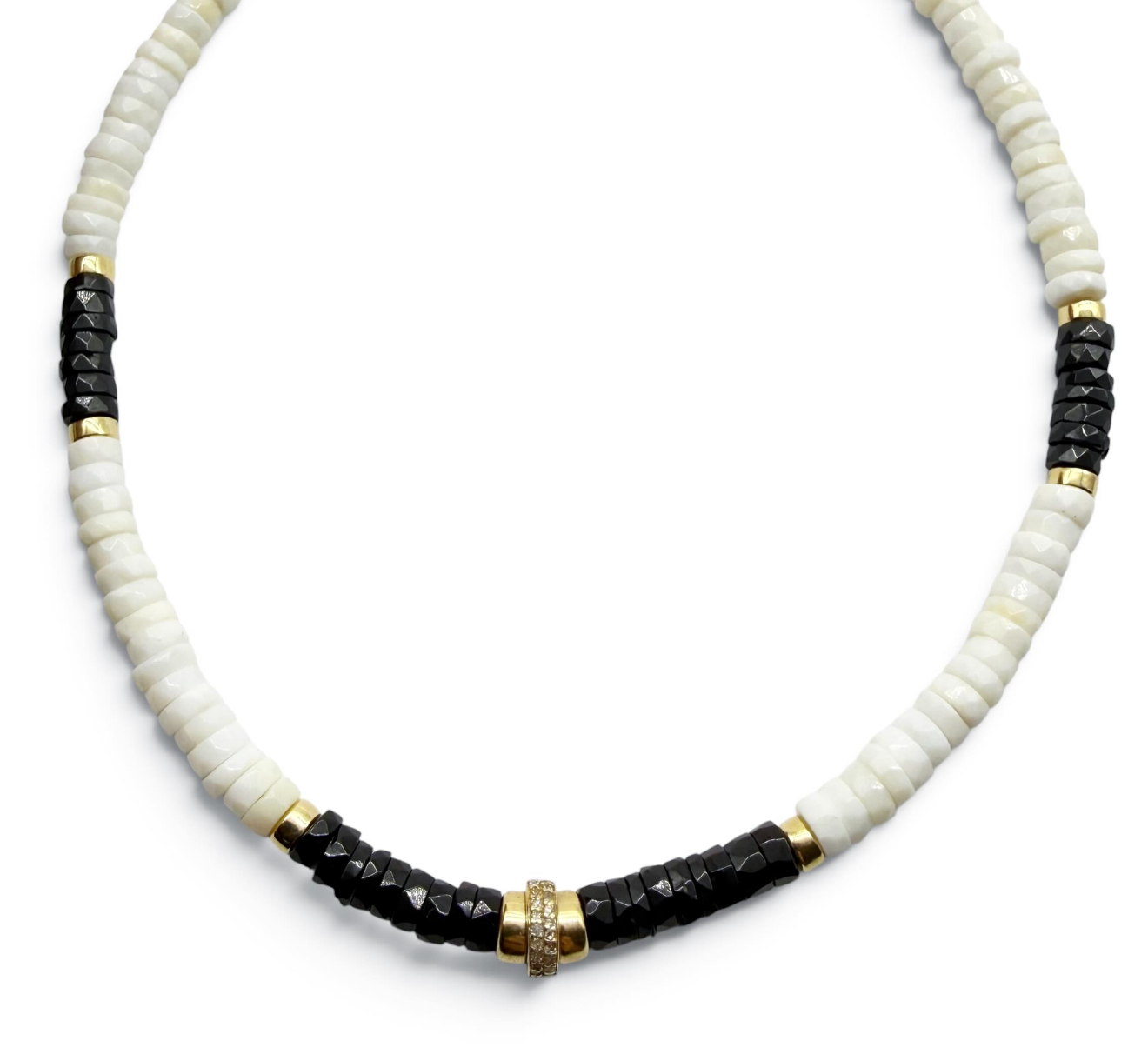 OPAL & BLACK SPINEL NECKLACE