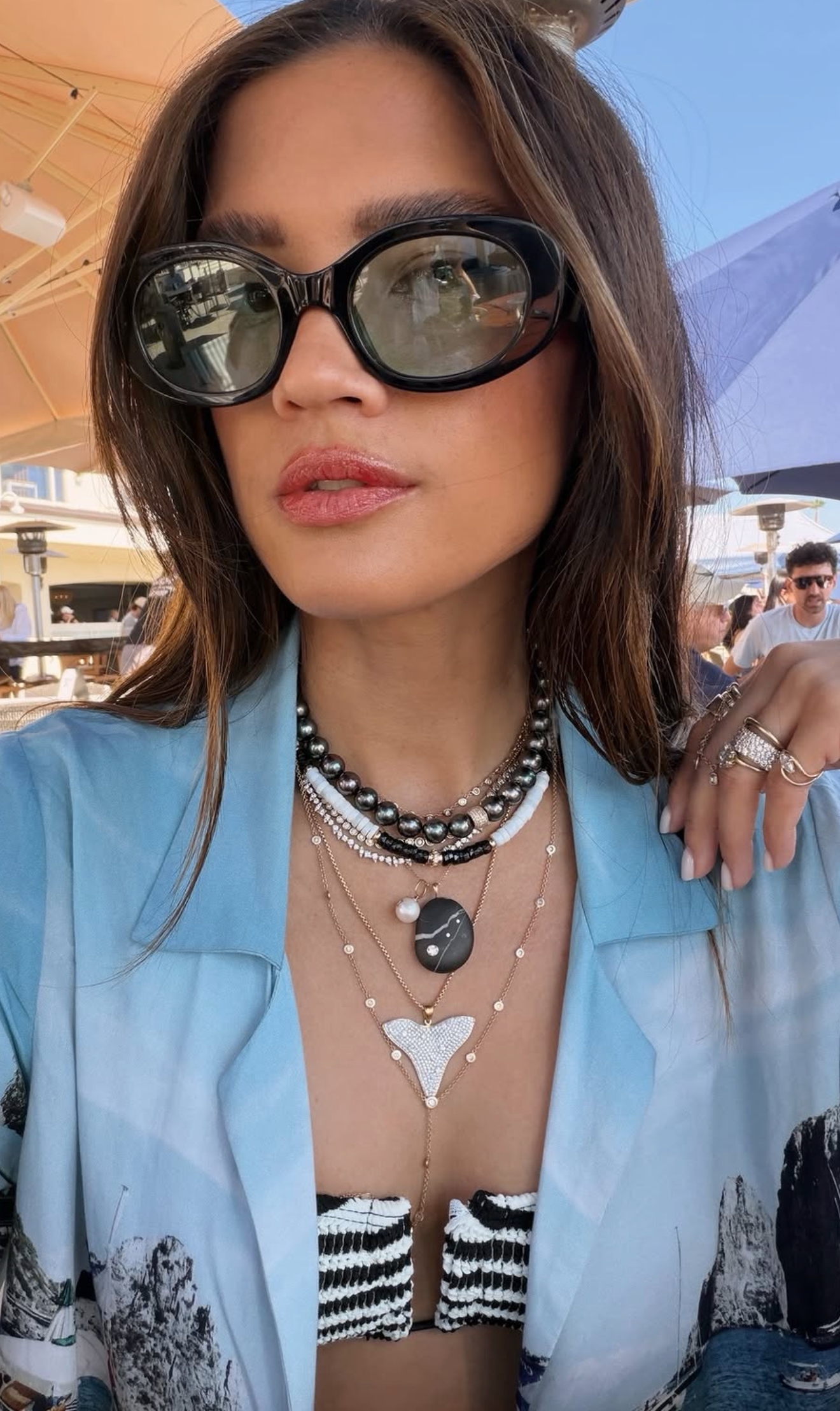 OPAL & BLACK SPINEL NECKLACE