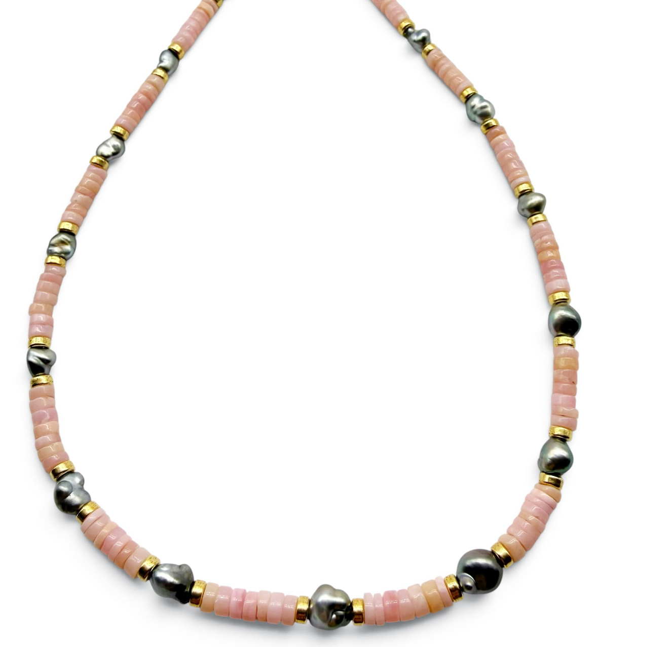 PINK SAPPHIRE & TAHITIAN PEARL ANTIQUITY NECKLACE