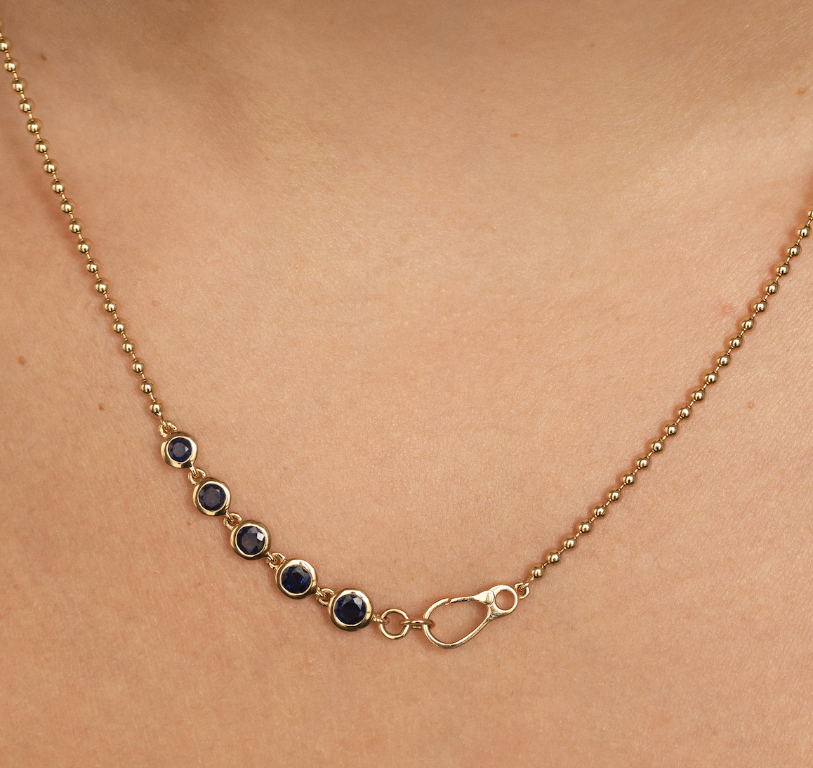 14K GOLD GEM HALO NECKLACES
