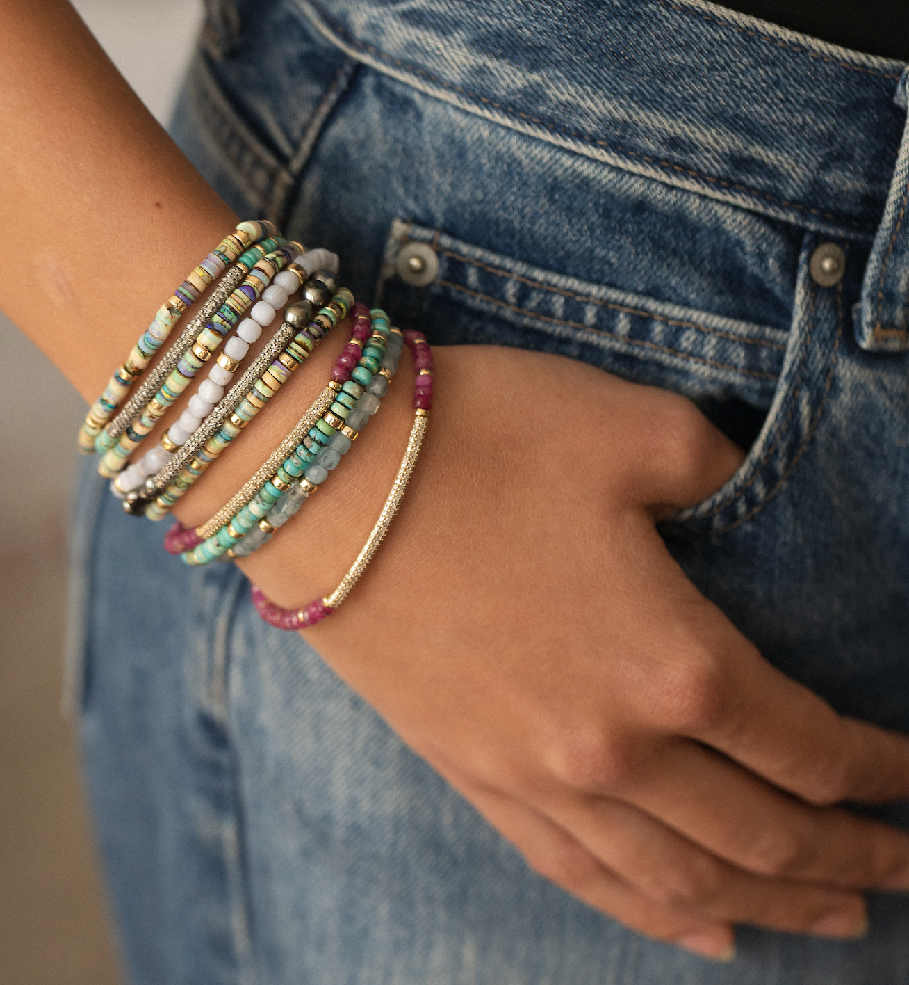 GEMSTONE BRACELET STACKERS