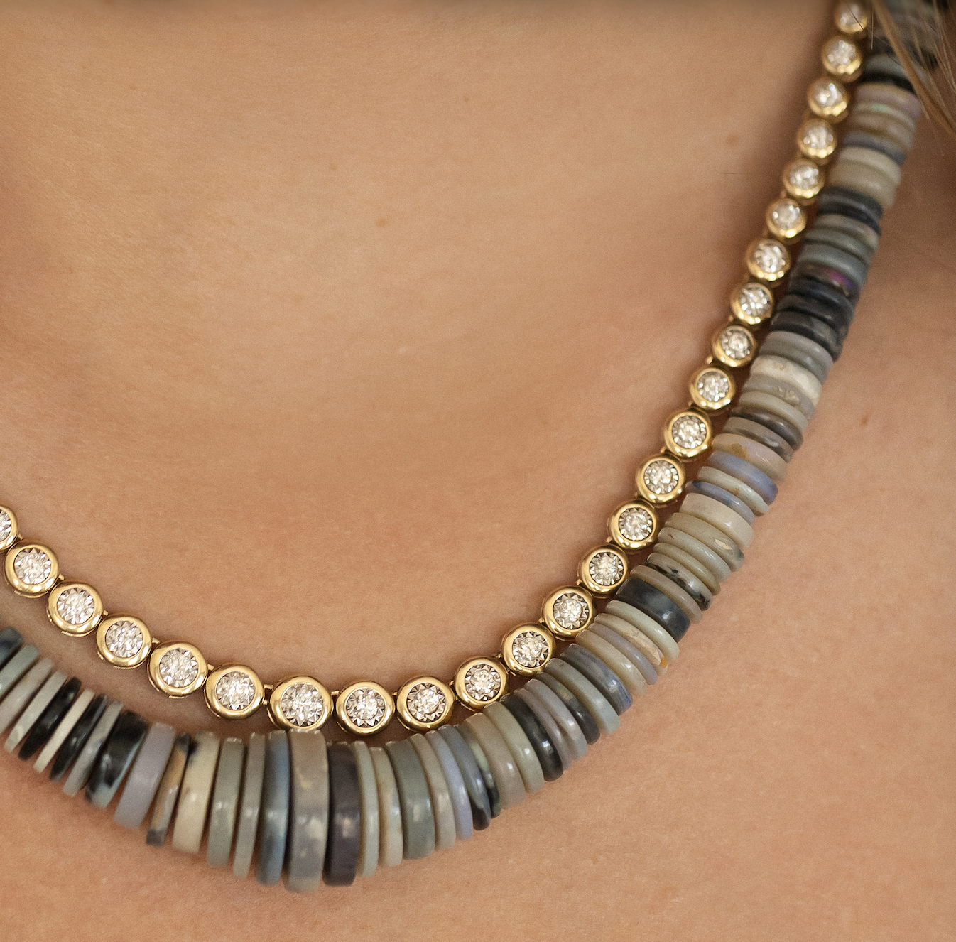 OPAL BEADED NECKLACE