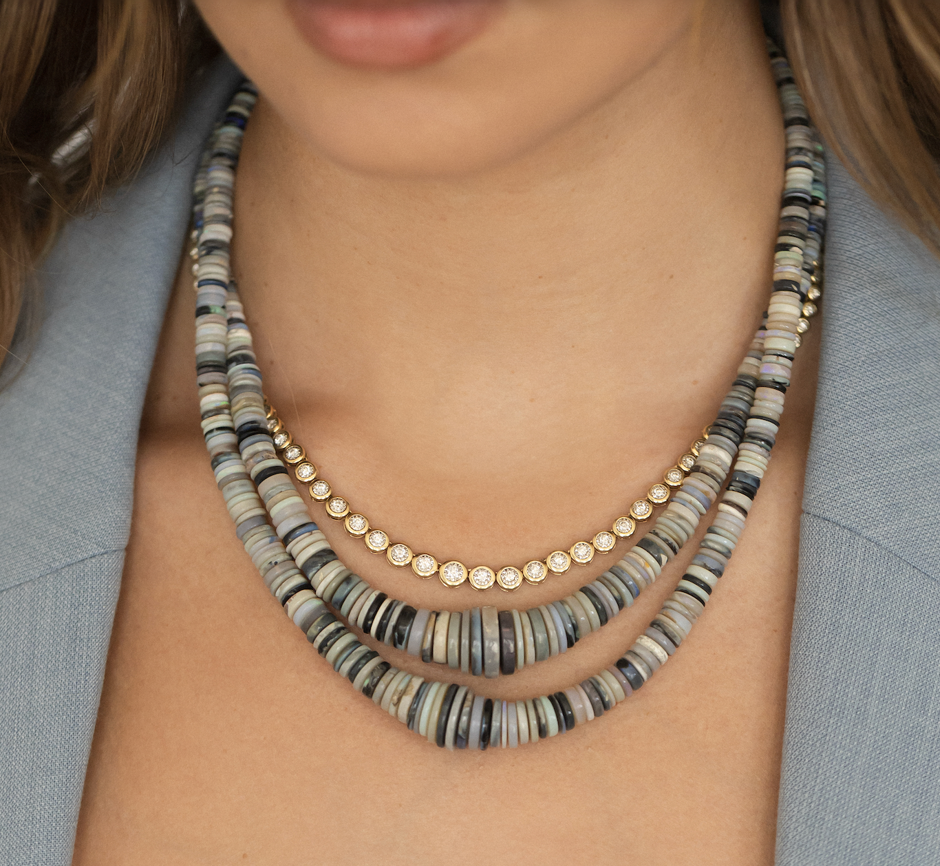 OPAL BEADED NECKLACE