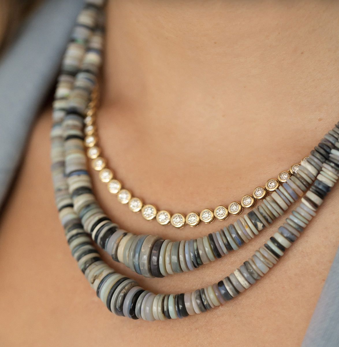 OPAL BEADED NECKLACE