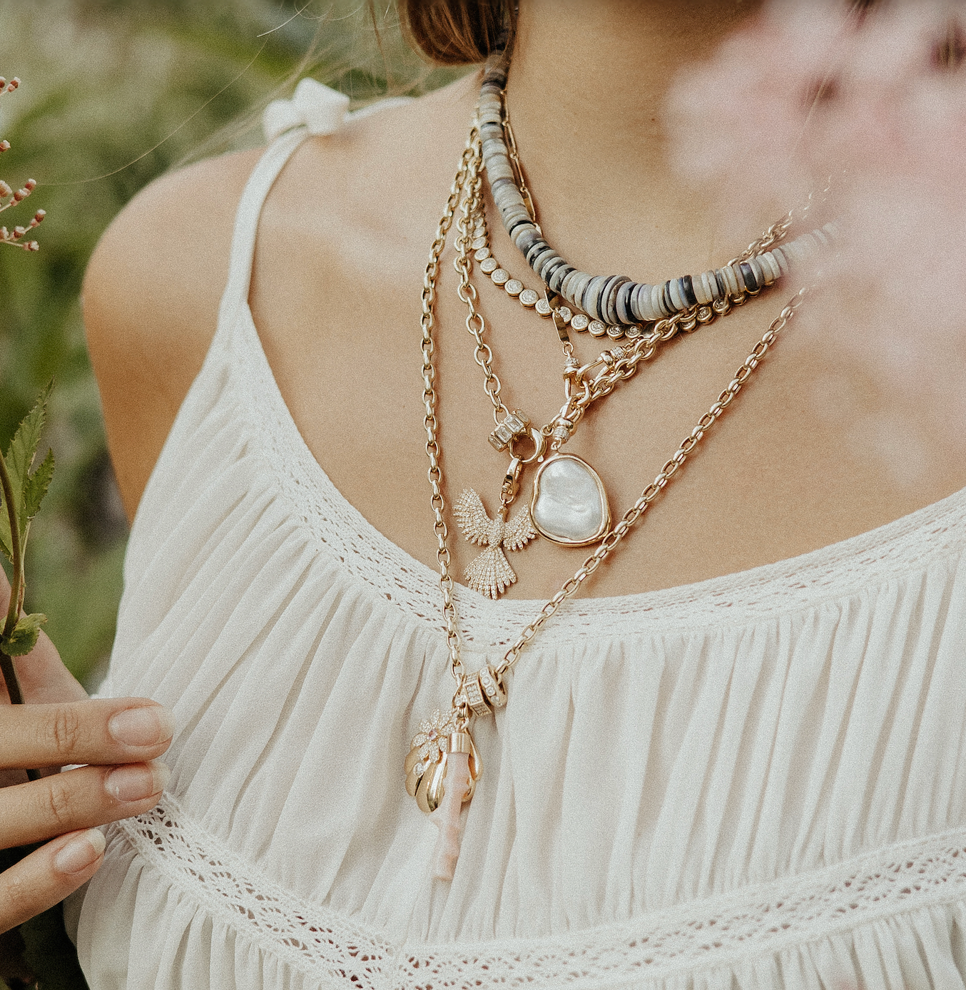 OPAL BEADED NECKLACE