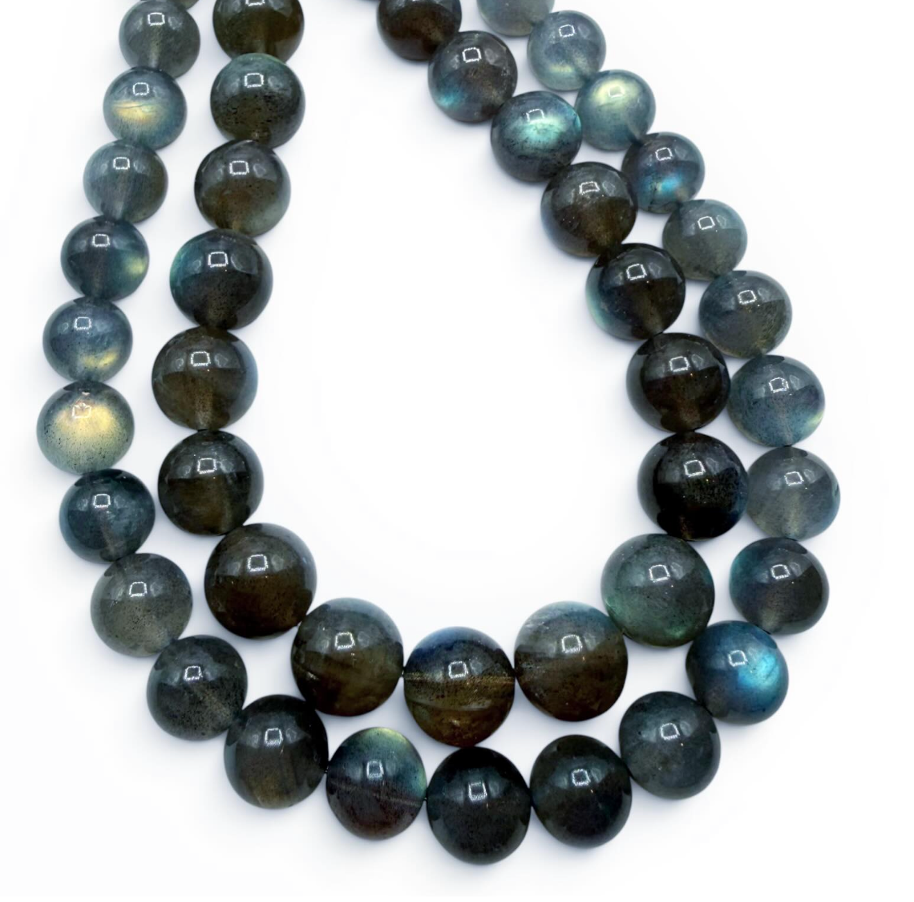 LABRADORITE GEMSTONE BEADED NECKLACE