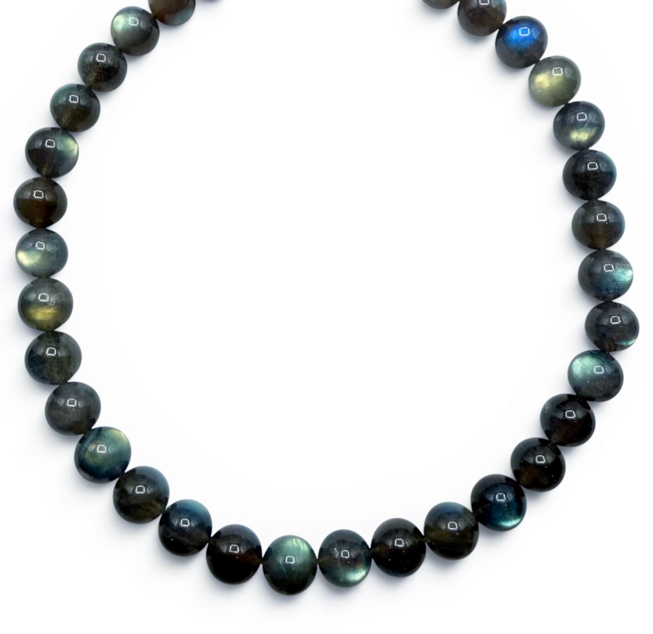 LABRADORITE GEMSTONE BEADED NECKLACE
