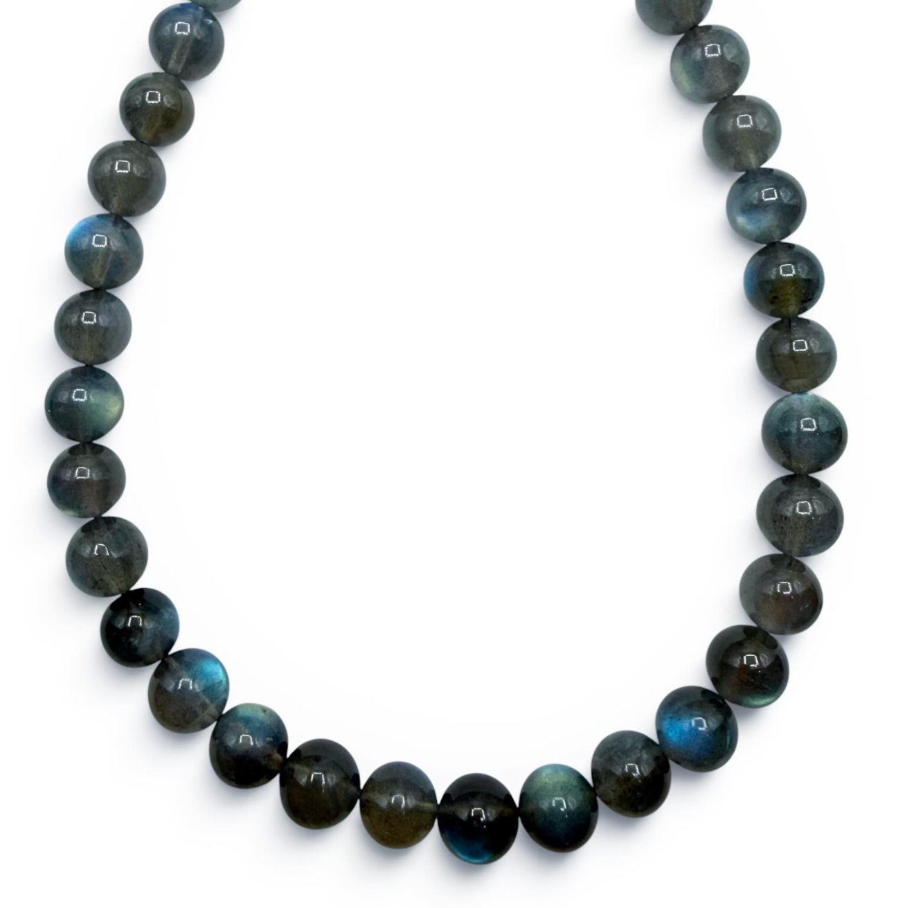 LABRADORITE GEMSTONE BEADED NECKLACE