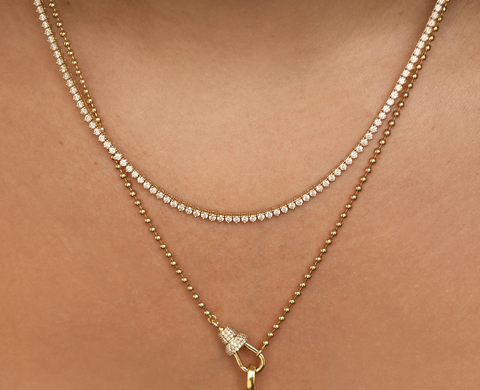 DIAMOND DROP 3 PRONG SPARKLE NECKLACE