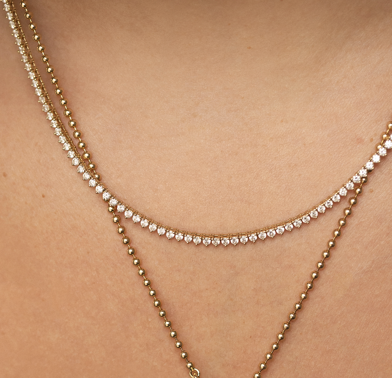 DIAMOND DROP 3 PRONG SPARKLE NECKLACE