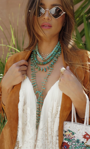 PETAL TURQUOISE NECKLACES