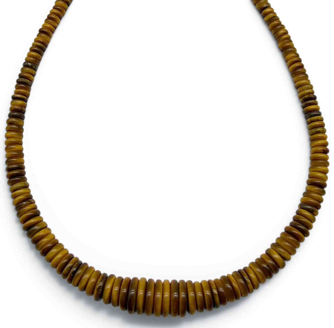 TIGER EYE GEMSTONE NECKLACE GRADUATED STRAND
