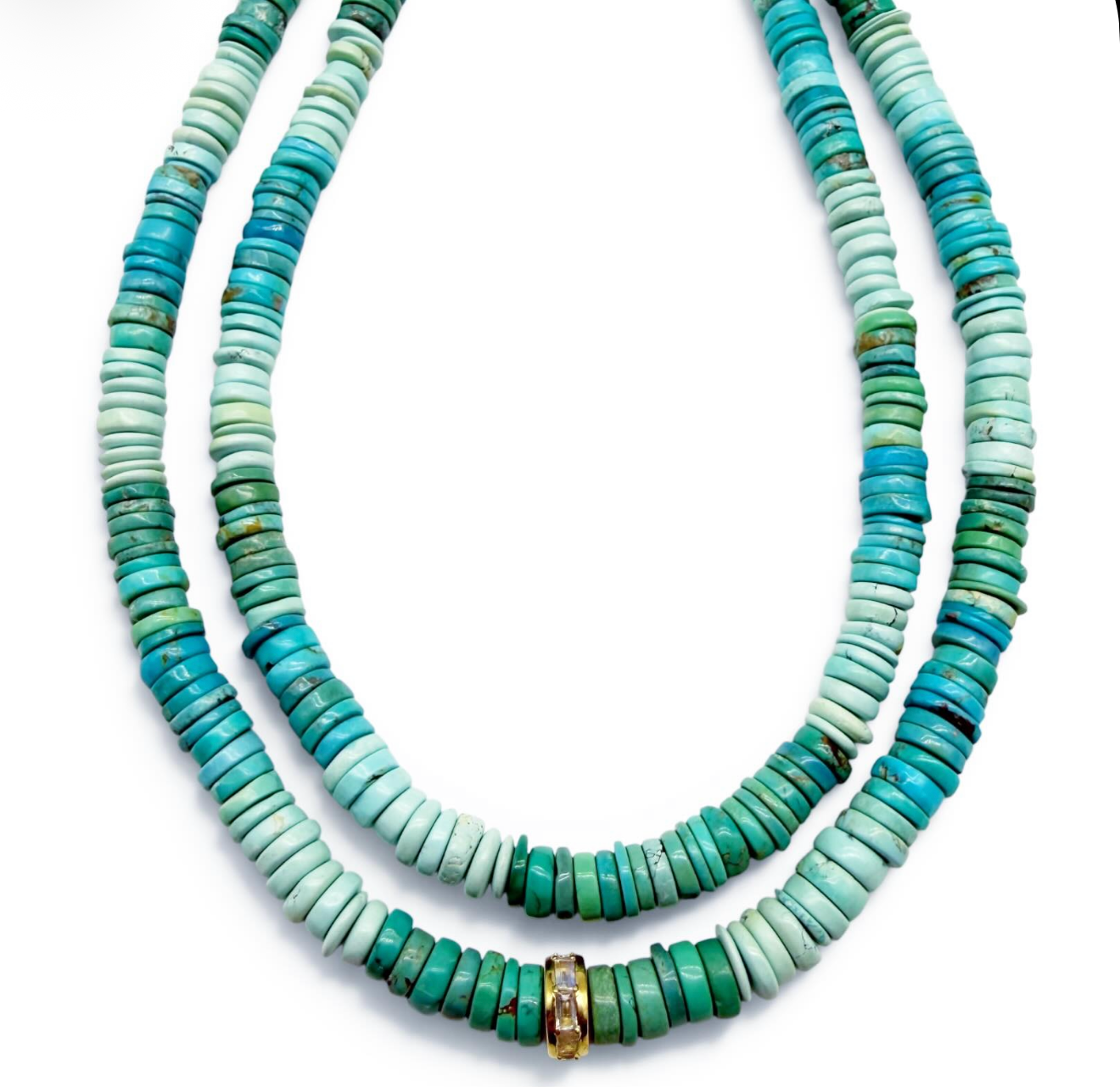 MULTI TURQUIOSE BEADED NECKLACES