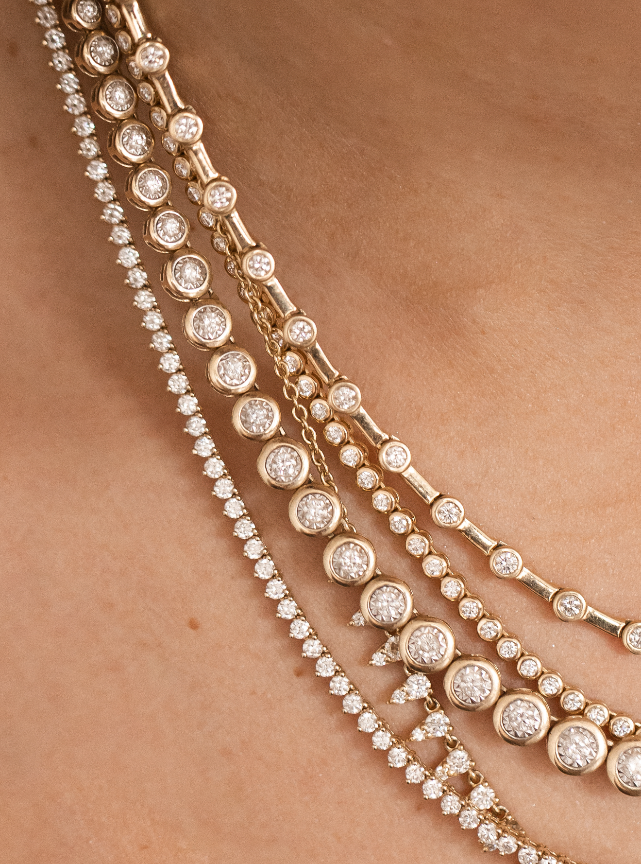 DIAMOND DROP 3 PRONG SPARKLE NECKLACE