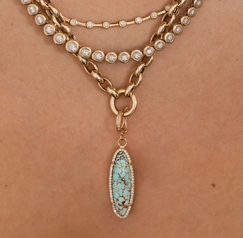 TURQUOISE & DIAMOND AMULET