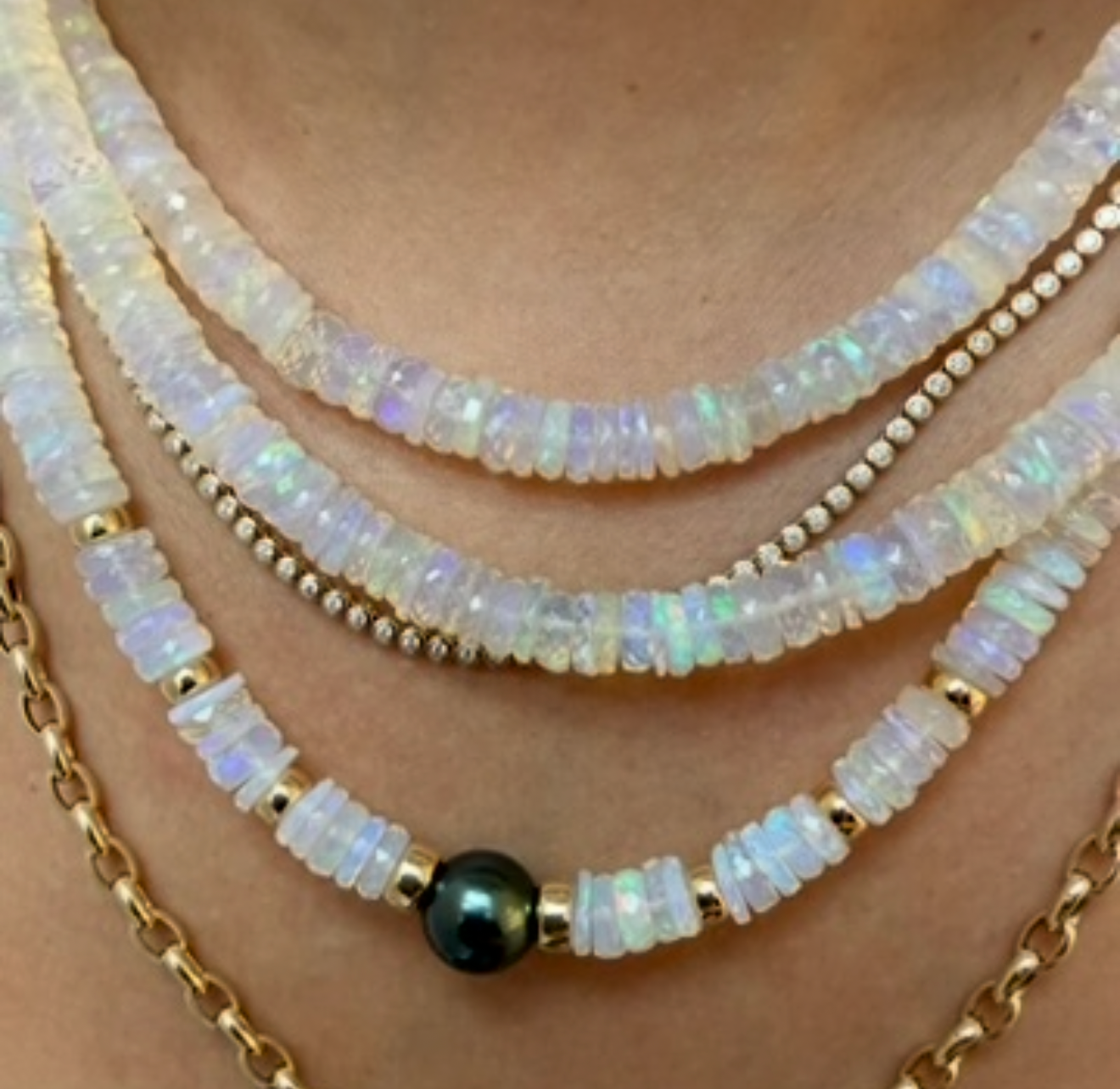 OPAL BEADED NECKLACE