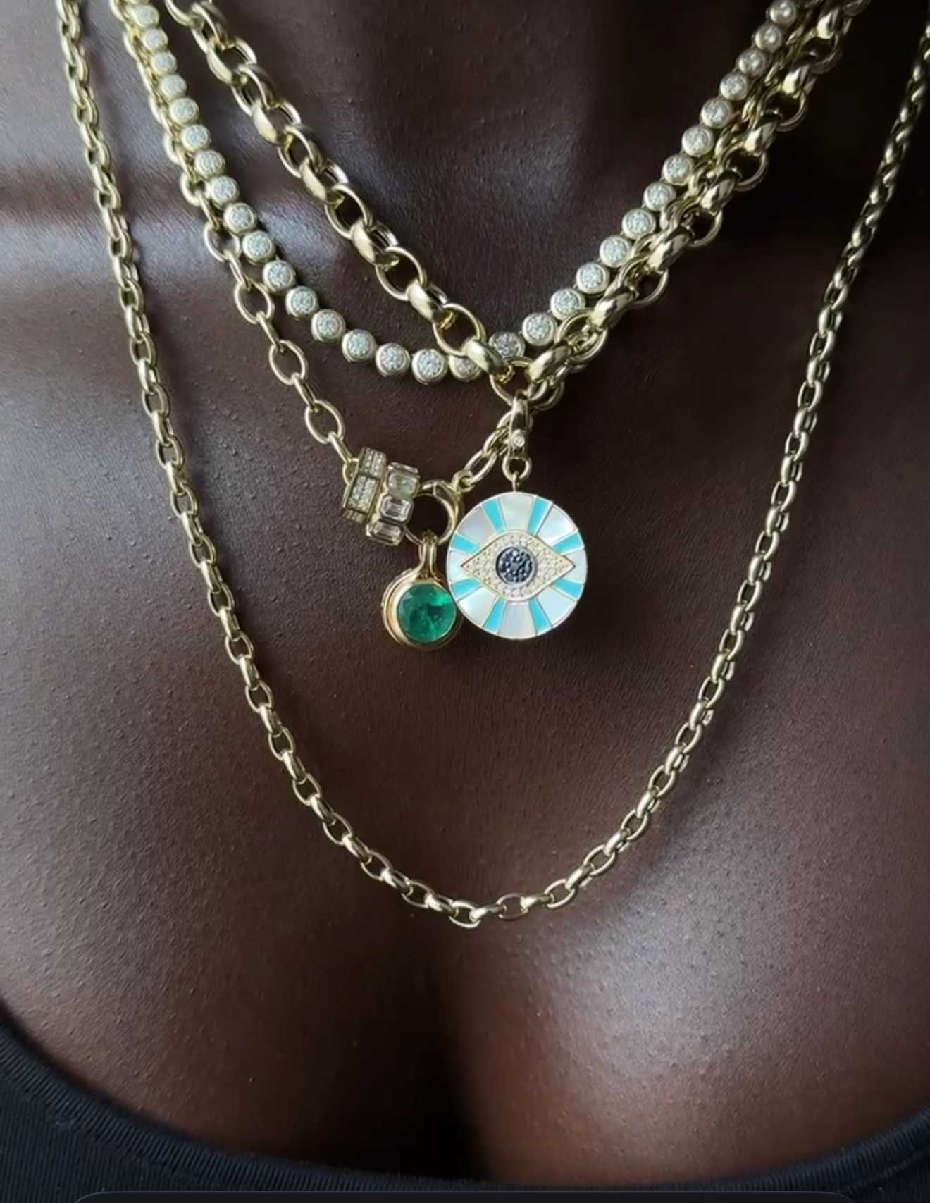 14K GOLD ELONGATED ROLO CHAIN