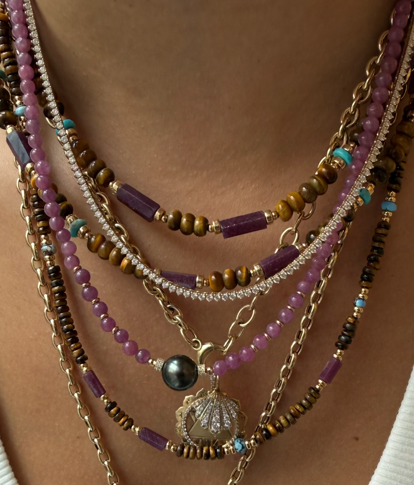 DIAMOND DROP 3 PRONG SPARKLE NECKLACE