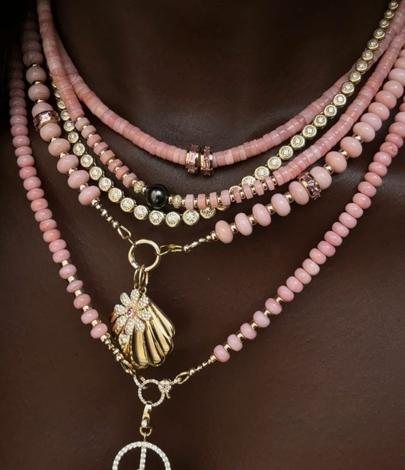 PINK OPAL & PINK SAPPHIRE NECKLACE