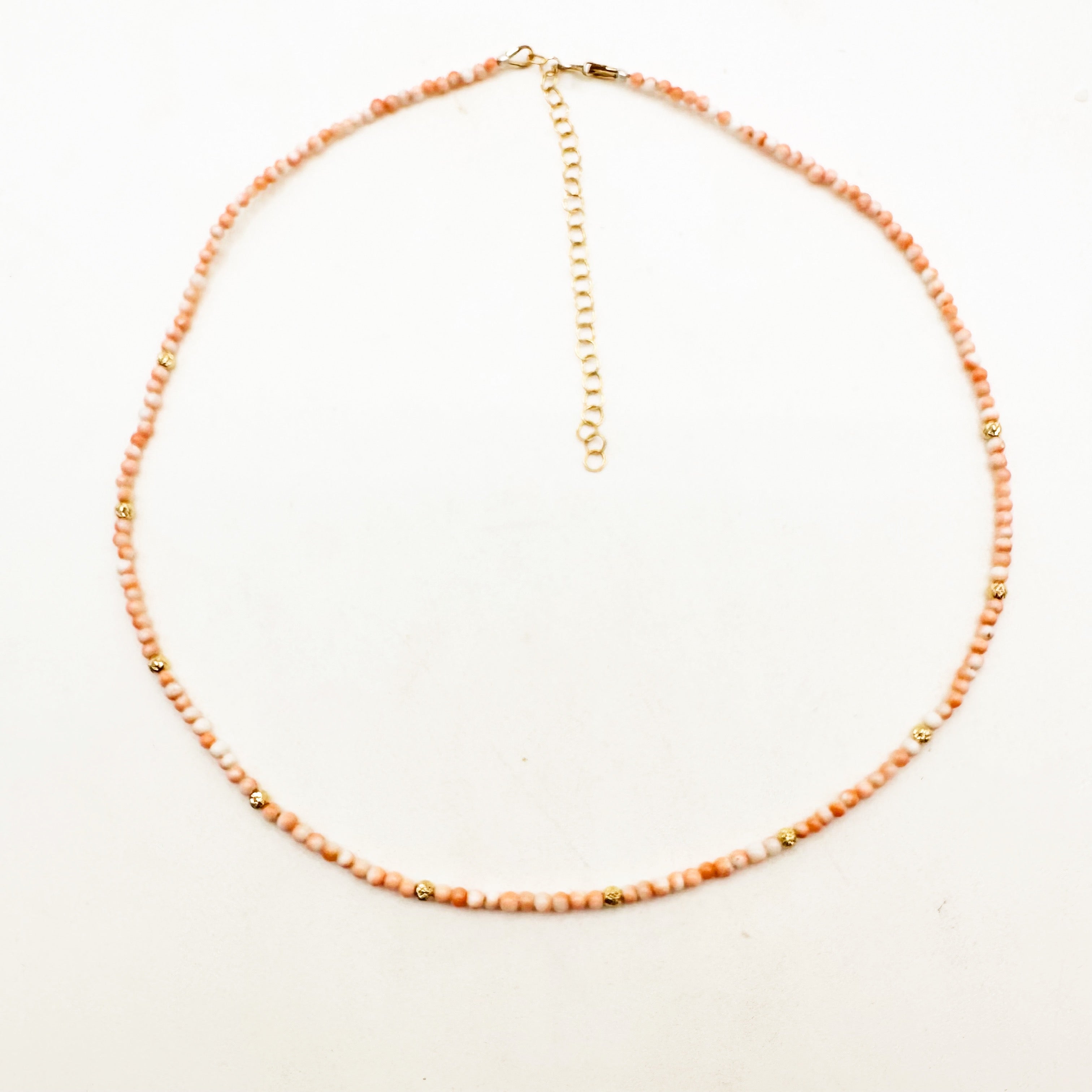 2.5MM BEADED CORAL NECKLACE GIFT