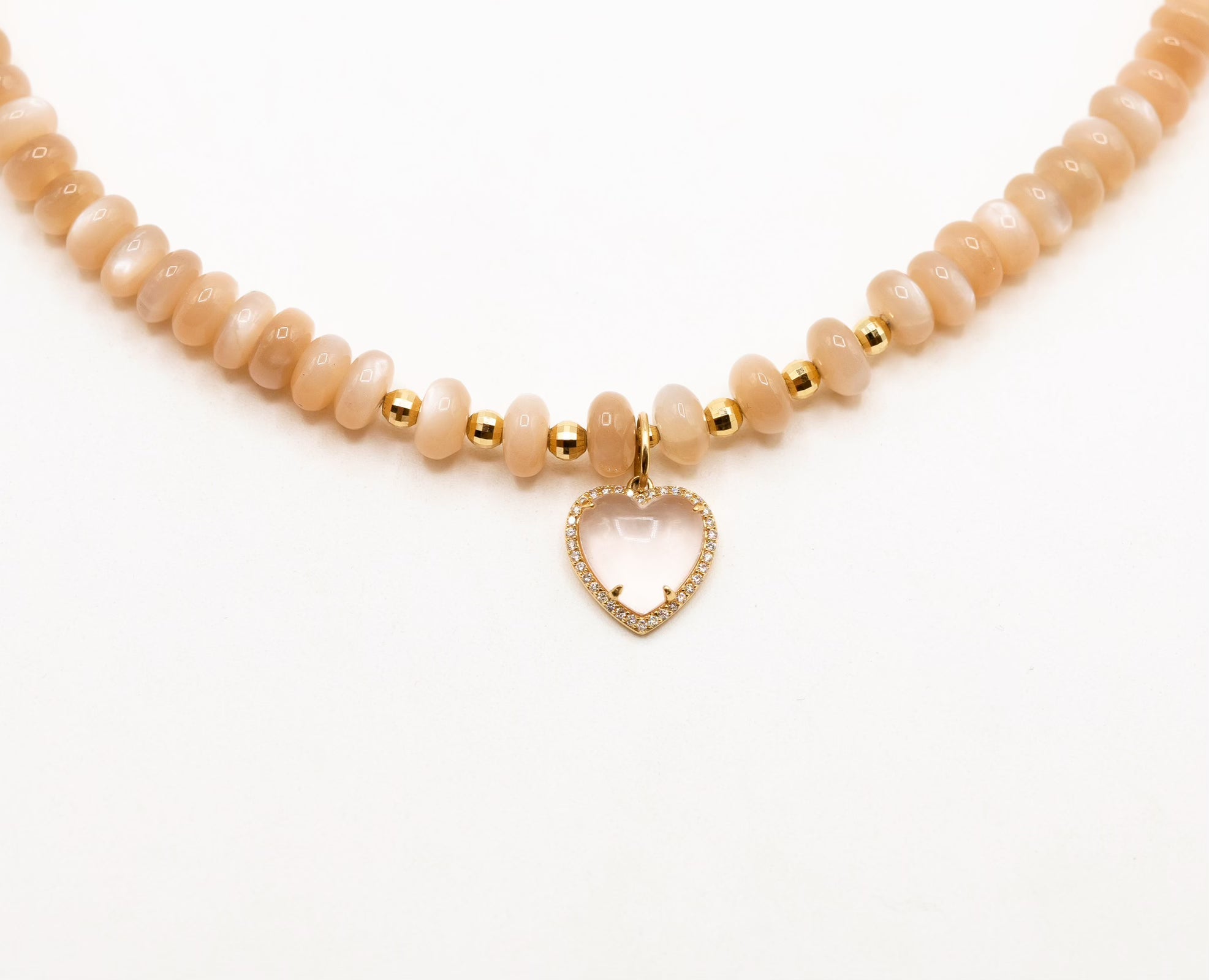 PEACH MOONSTONE NECKLACES