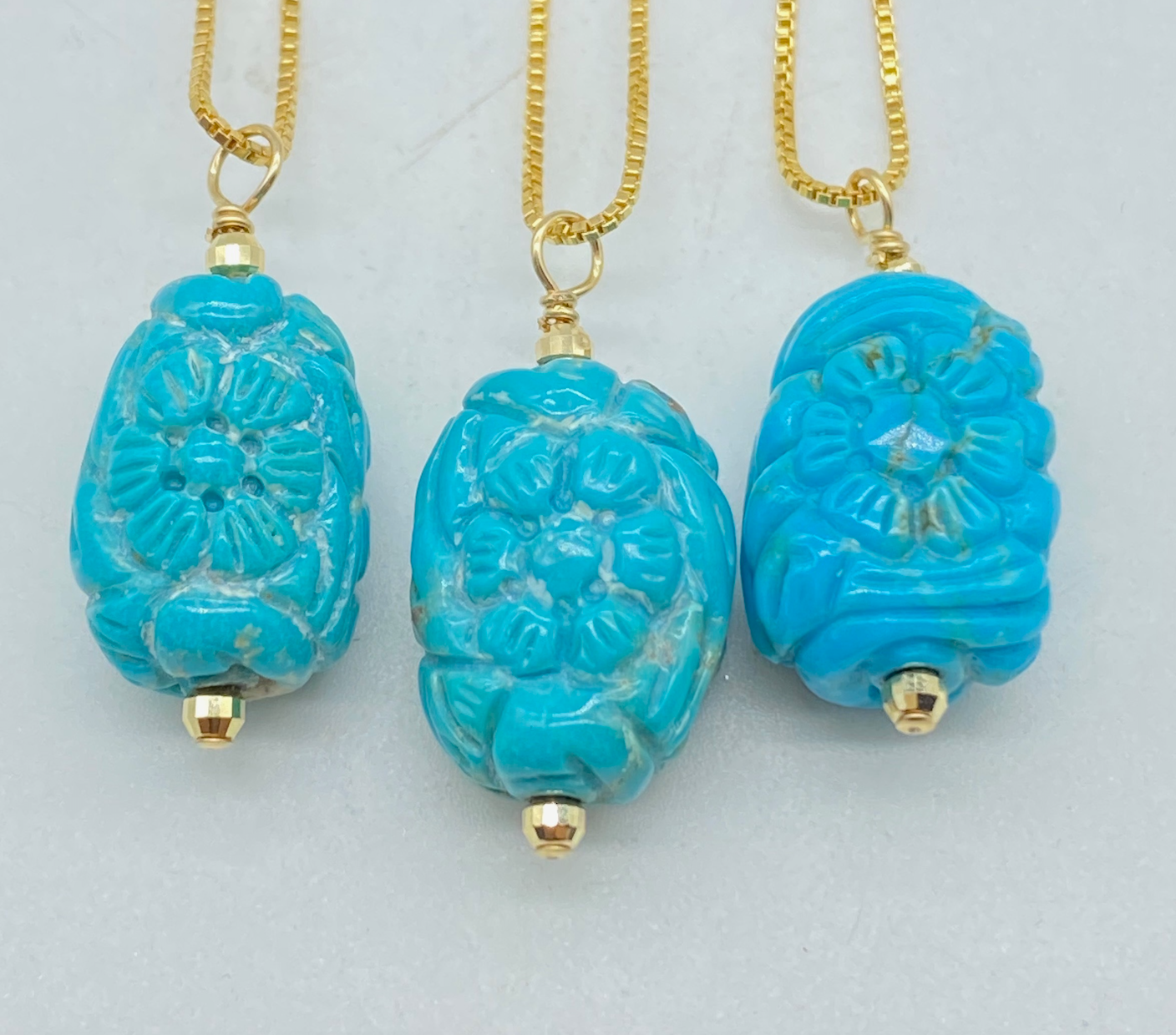 TURQUOISE FLOWER AMULET FREE WITH PURCHASE
