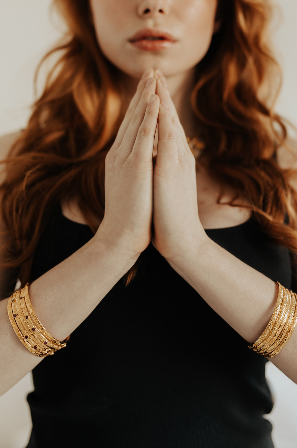 OM MANI PADME HUM GOLD BANGLE- GIFT WITH PURCHASE ✨